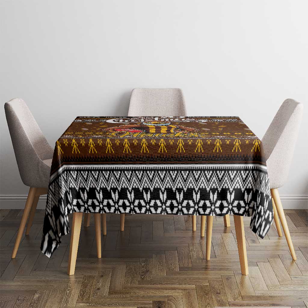 Hawks Football Xmas Tablecloth Australia AFL Mascot