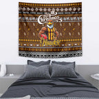 Hawks Football Xmas Tapestry Australia AFL Mascot