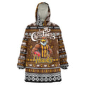Personalized Hawks Rugby Xmas Wearable Blanket Hoodie Australia AFL Mascot