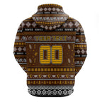 Personalized Hawks Rugby Xmas Zip Hoodie Australia AFL Mascot