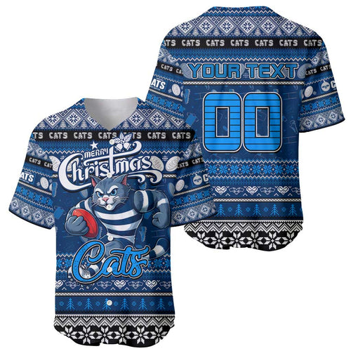 Personalized Cats Rugby Xmas Baseball Jersey Australia AFL Mascot