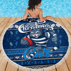 Cats Football Xmas Beach Blanket Australia AFL Mascot