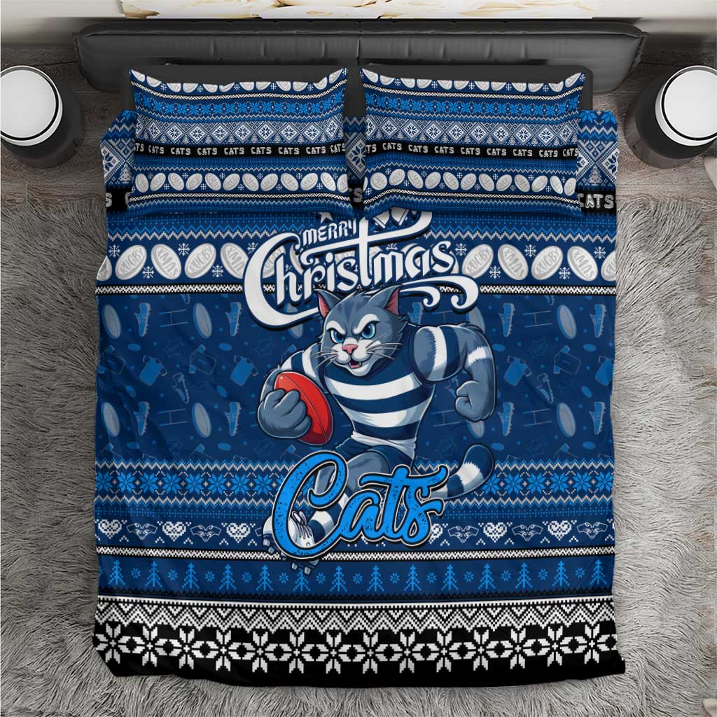 Cats Football Xmas Bedding Set Australia AFL Mascot