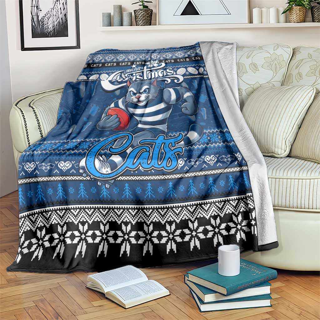 Cats Football Xmas Blanket Australia AFL Mascot