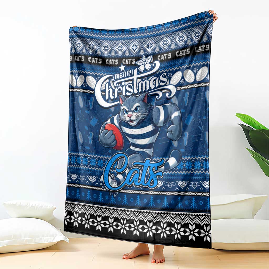 Cats Football Xmas Blanket Australia AFL Mascot