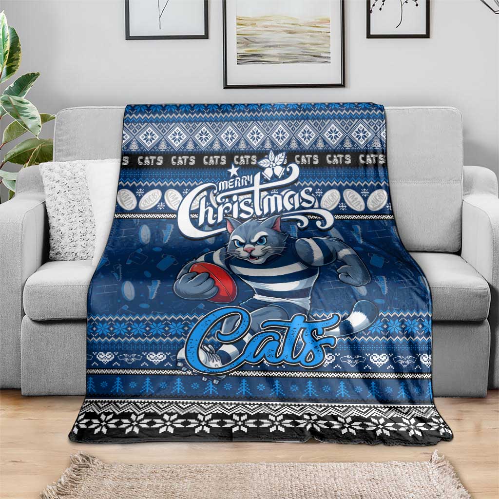 Cats Football Xmas Blanket Australia AFL Mascot