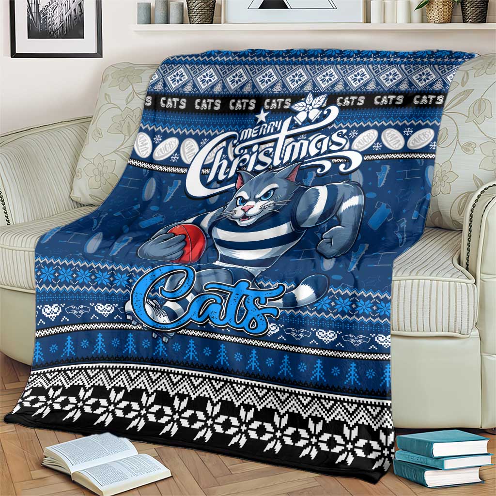 Cats Football Xmas Blanket Australia AFL Mascot