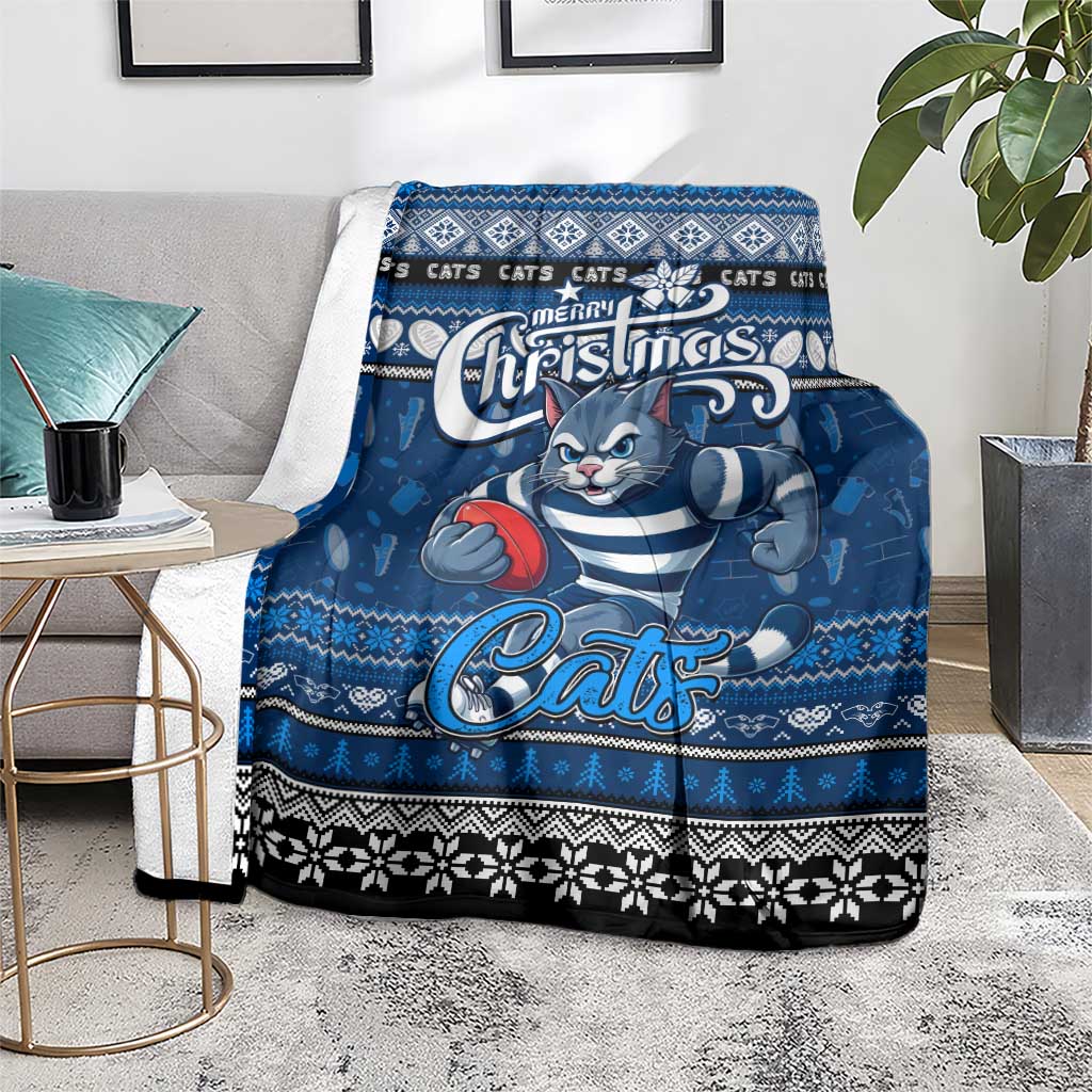 Cats Football Xmas Blanket Australia AFL Mascot