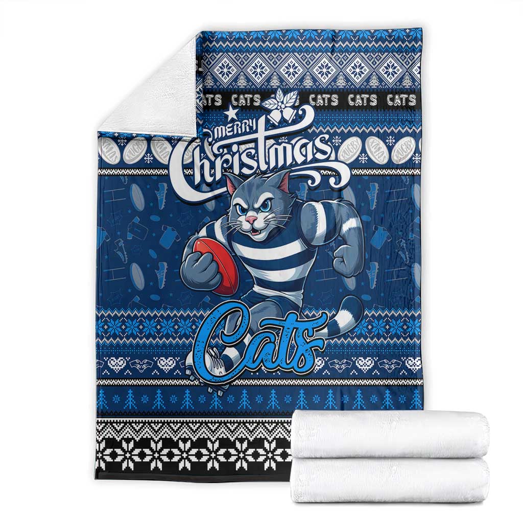 Cats Football Xmas Blanket Australia AFL Mascot