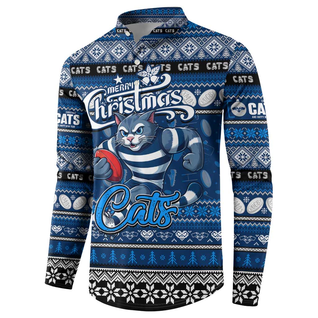 Personalized Cats Rugby Xmas Button Sweatshirt Australia AFL Mascot