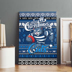 Cats Football Xmas Canvas Wall Art Australia AFL Mascot