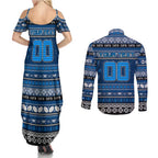 Personalized Cats Rugby Xmas Couples Matching Summer Maxi Dress and Long Sleeve Button Shirt Australia AFL Mascot