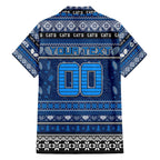 Personalized Cats Rugby Xmas Family Matching Off The Shoulder Long Sleeve Dress and Hawaiian Shirt Australia AFL Mascot