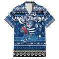 Personalized Cats Rugby Xmas Family Matching Short Sleeve Bodycon Dress and Hawaiian Shirt Australia AFL Mascot