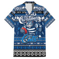 Personalized Cats Rugby Xmas Family Matching Summer Maxi Dress and Hawaiian Shirt Australia AFL Mascot