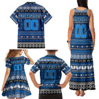 Personalized Cats Rugby Xmas Family Matching Tank Maxi Dress and Hawaiian Shirt Australia AFL Mascot
