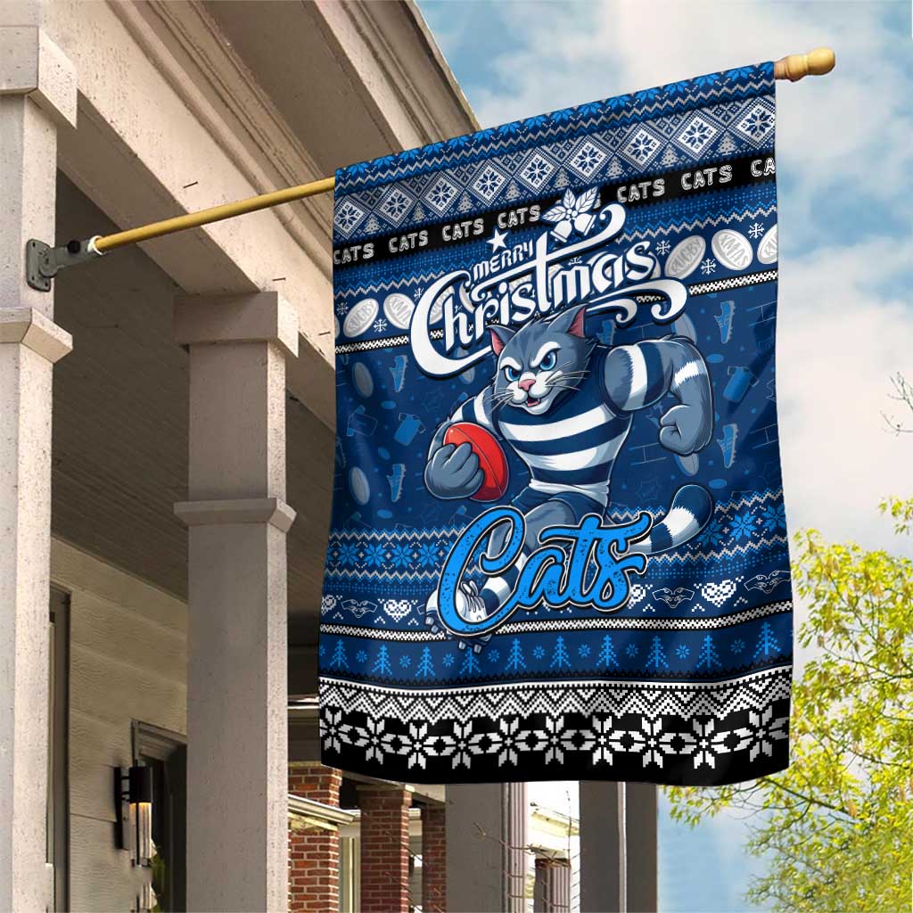 Cats Football Xmas Garden Flag Australia AFL Mascot