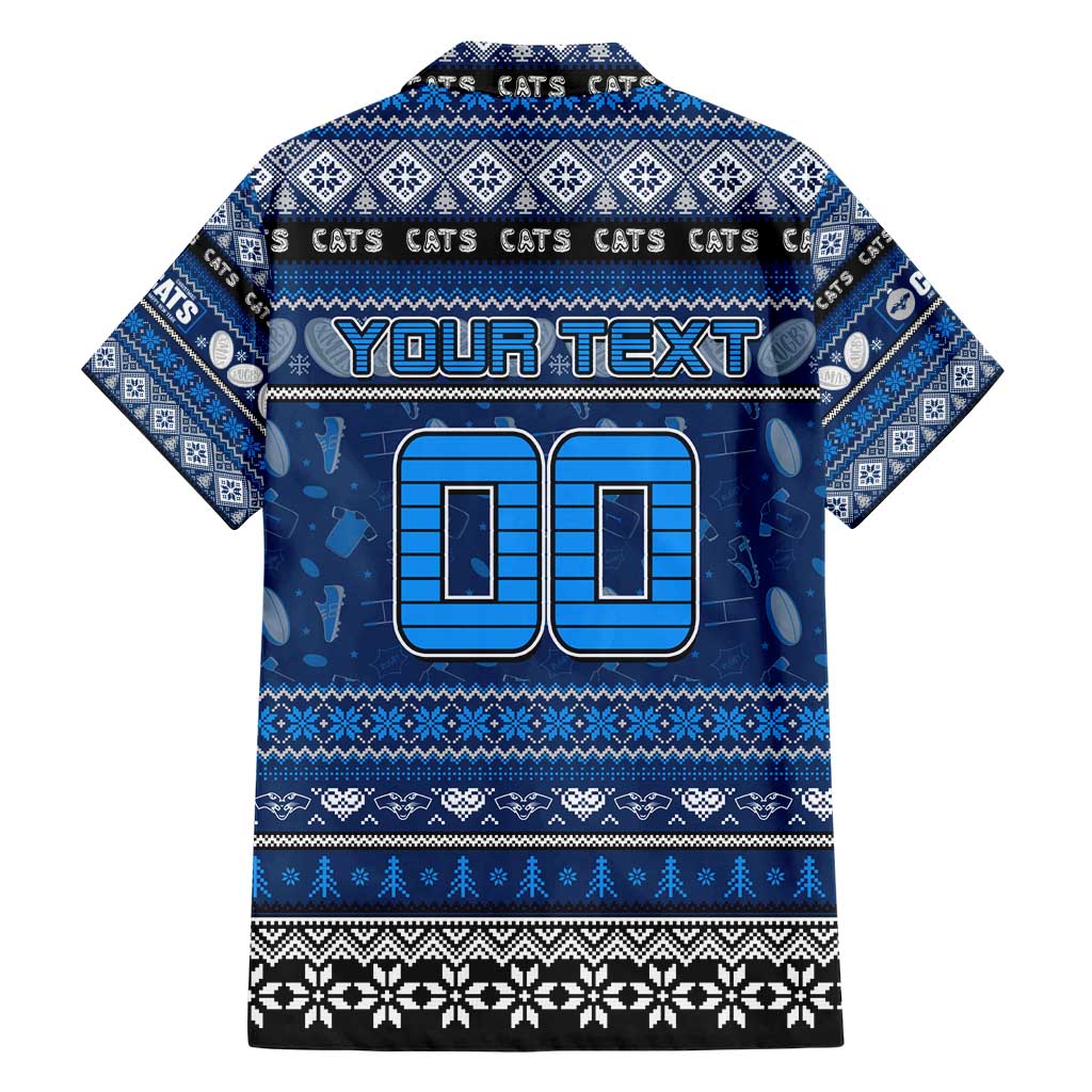 Personalized Cats Rugby Xmas Hawaiian Shirt Australia AFL Mascot