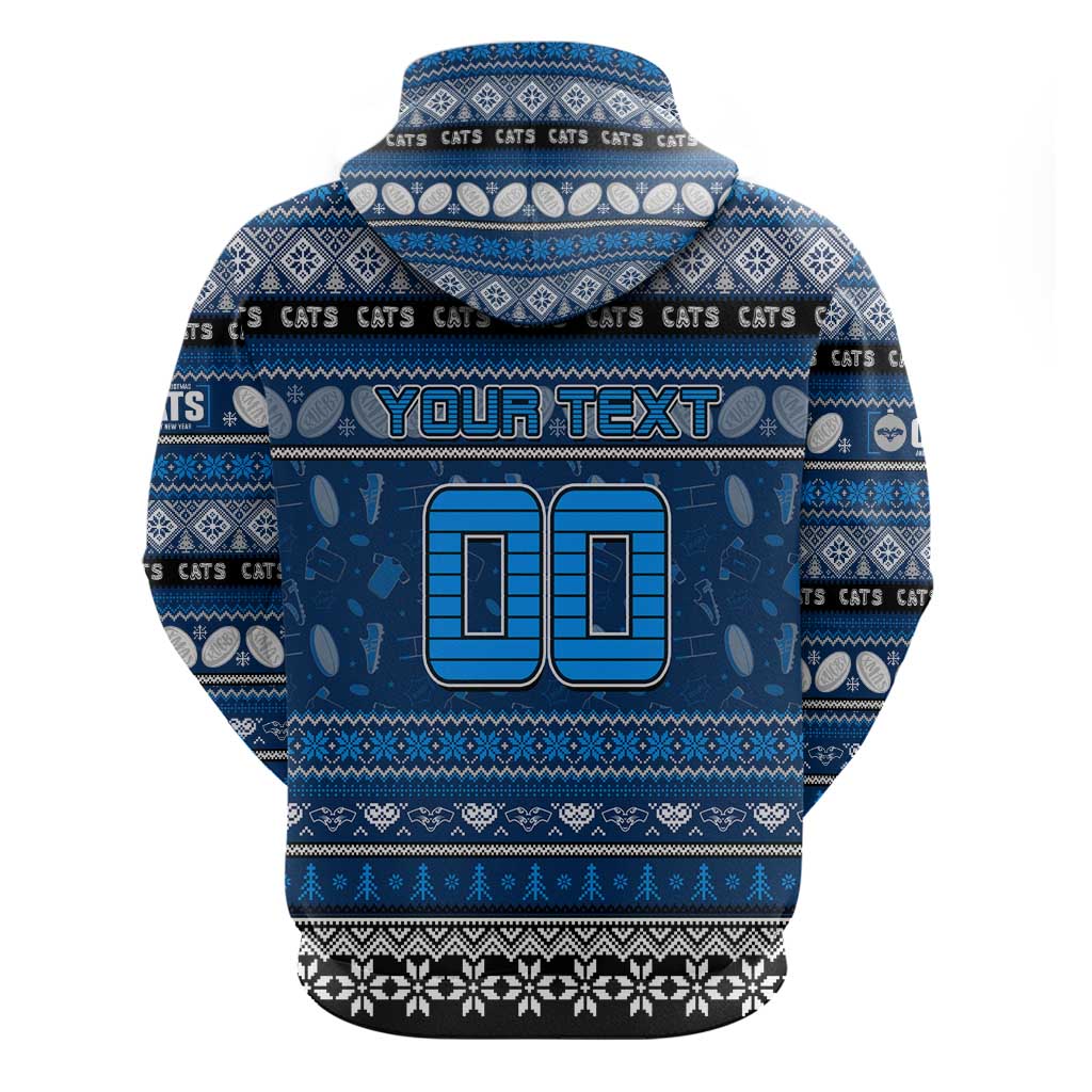 Personalized Cats Rugby Xmas Hoodie Australia AFL Mascot