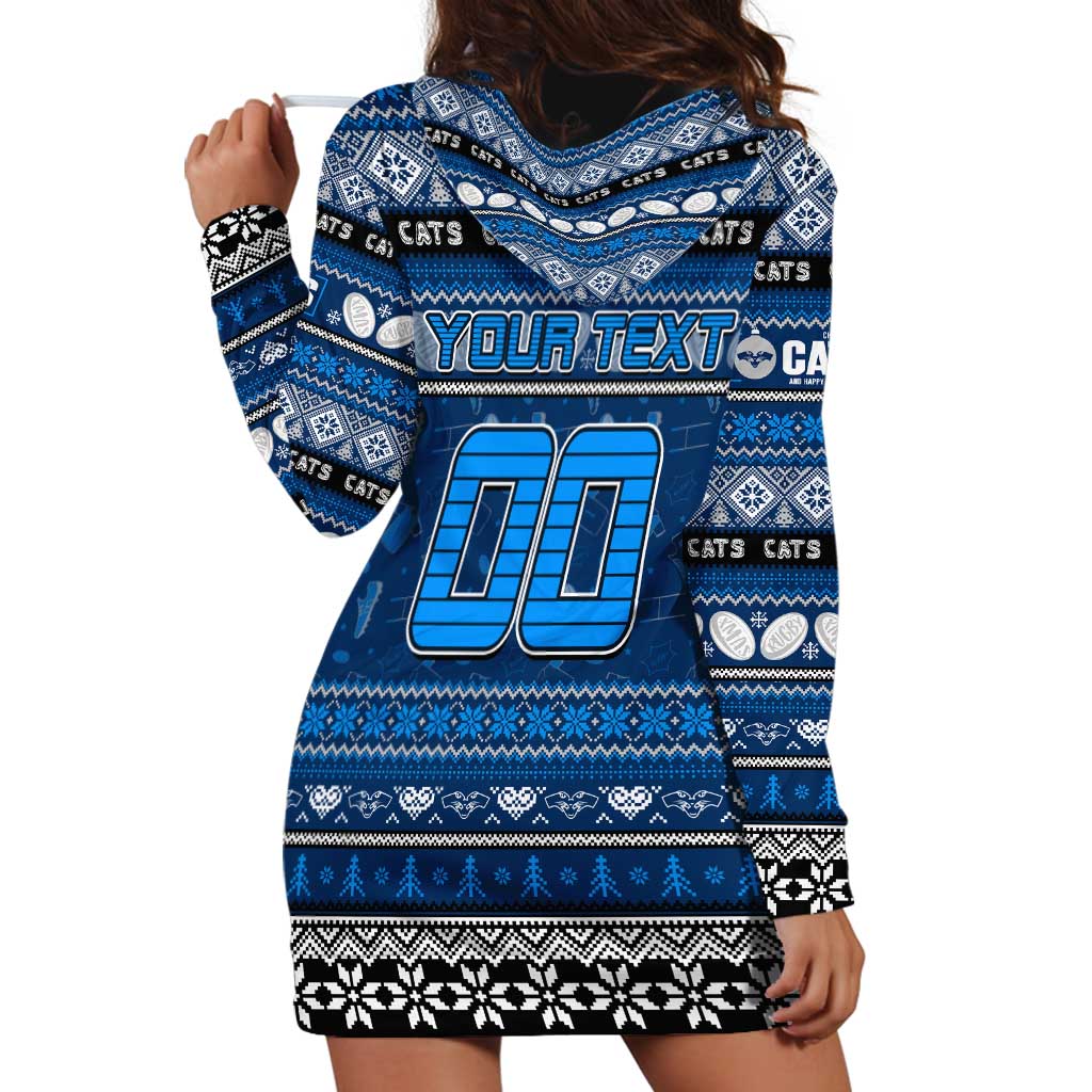 Personalized Cats Rugby Xmas Hoodie Dress Australia AFL Mascot