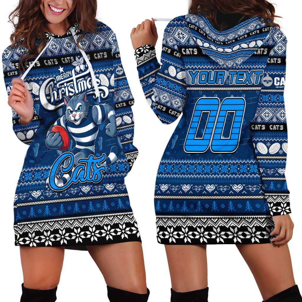 Personalized Cats Rugby Xmas Hoodie Dress Australia AFL Mascot