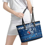 Cats Football Xmas Leather Tote Bag Australia AFL Mascot