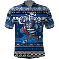 Personalized Cats Rugby Xmas Polo Shirt Australia AFL Mascot