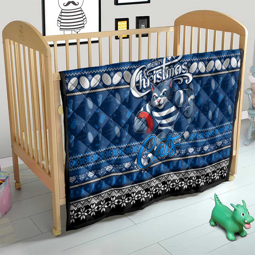 Cats Football Xmas Quilt Australia AFL Mascot