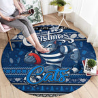 Cats Football Xmas Round Carpet Australia AFL Mascot