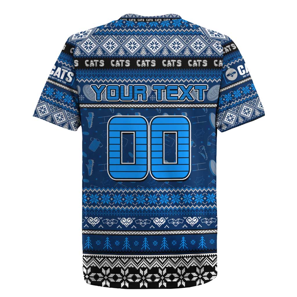 Personalized Cats Rugby Xmas Rugby Jersey Australia AFL Mascot