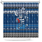 Cats Football Xmas Shower Curtain Australia AFL Mascot