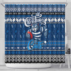 Cats Football Xmas Shower Curtain Australia AFL Mascot