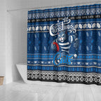 Cats Football Xmas Shower Curtain Australia AFL Mascot