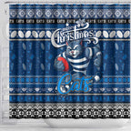 Cats Football Xmas Shower Curtain Australia AFL Mascot
