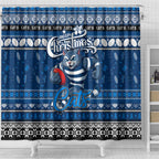Cats Football Xmas Shower Curtain Australia AFL Mascot
