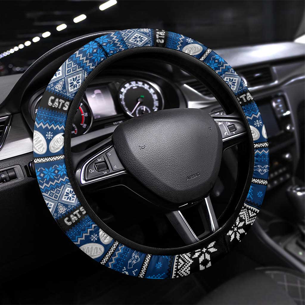 Cats Football Xmas Steering Wheel Cover Australia AFL Mascot