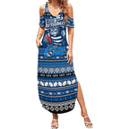 Personalized Cats Rugby Xmas Summer Maxi Dress Australia AFL Mascot
