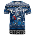 Personalized Cats Rugby Xmas T Shirt Australia AFL Mascot
