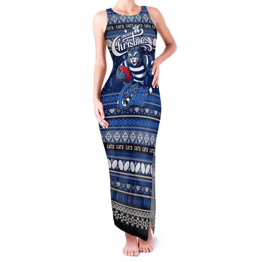 Personalized Cats Rugby Xmas Tank Maxi Dress Australia AFL Mascot