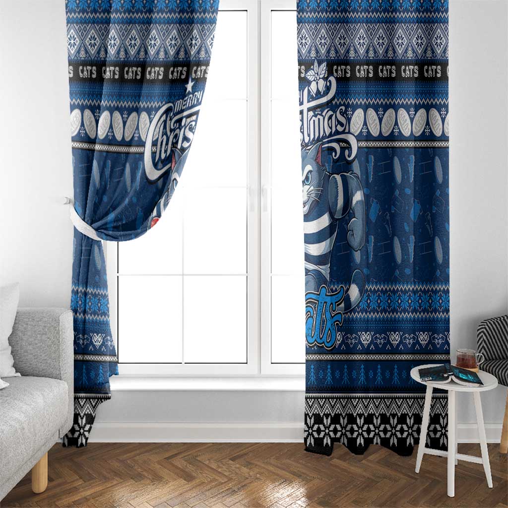 Cats Football Xmas Window Curtain Australia AFL Mascot