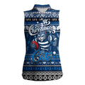 Personalized Cats Rugby Xmas Women Sleeveless Polo Shirt Australia AFL Mascot