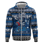 Personalized Cats Rugby Xmas Zip Hoodie Australia AFL Mascot