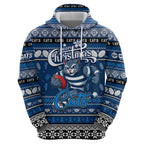 Personalized Cats Rugby Xmas Zip Hoodie Australia AFL Mascot