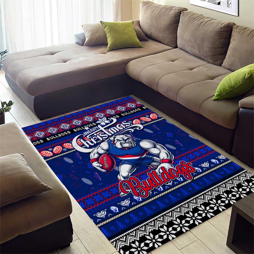 Bulldogs Football Xmas Area Rug Australia AFL Mascot