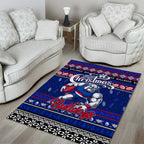 Bulldogs Football Xmas Area Rug Australia AFL Mascot