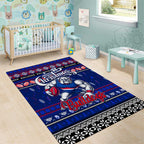 Bulldogs Football Xmas Area Rug Australia AFL Mascot