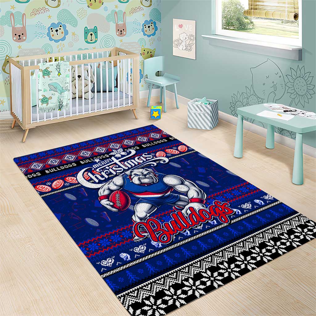 Bulldogs Football Xmas Area Rug Australia AFL Mascot