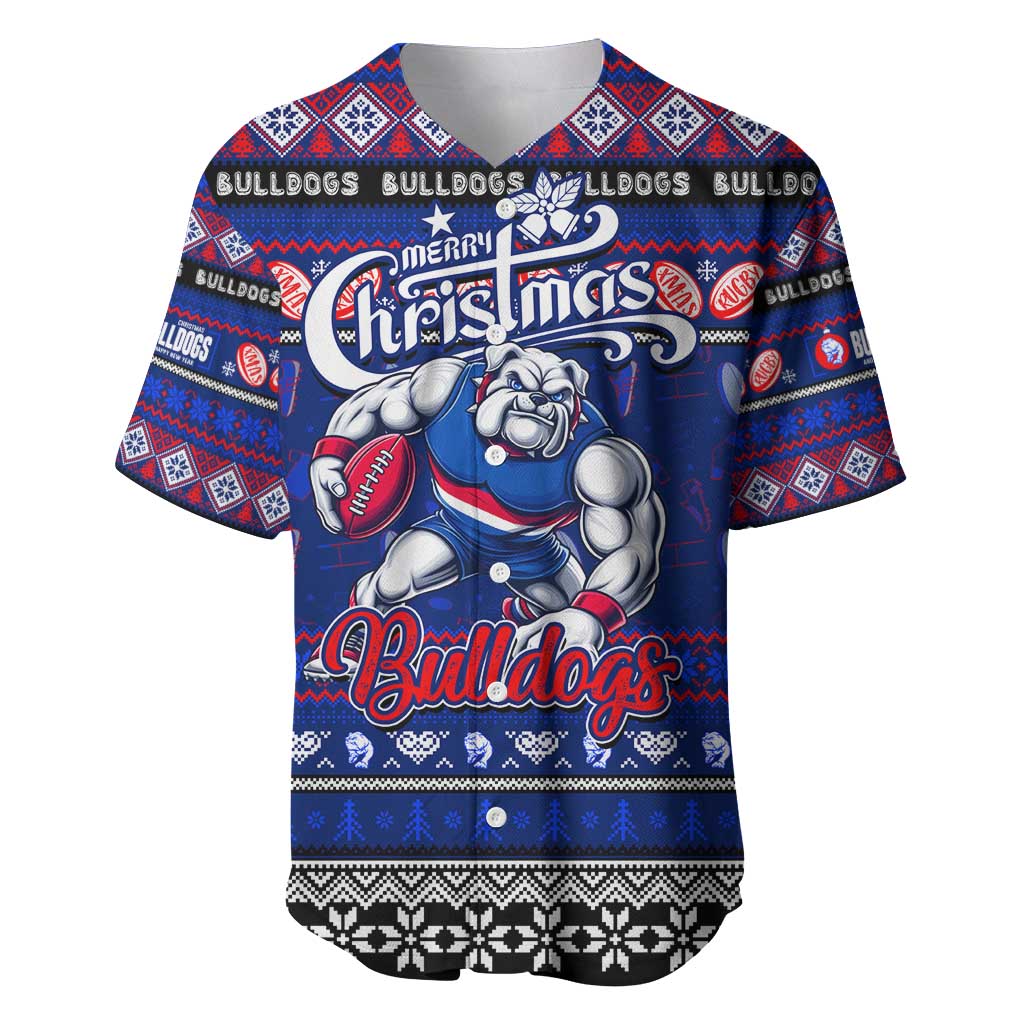 Personalized Bulldogs Rugby Xmas Baseball Jersey Australia AFL Mascot