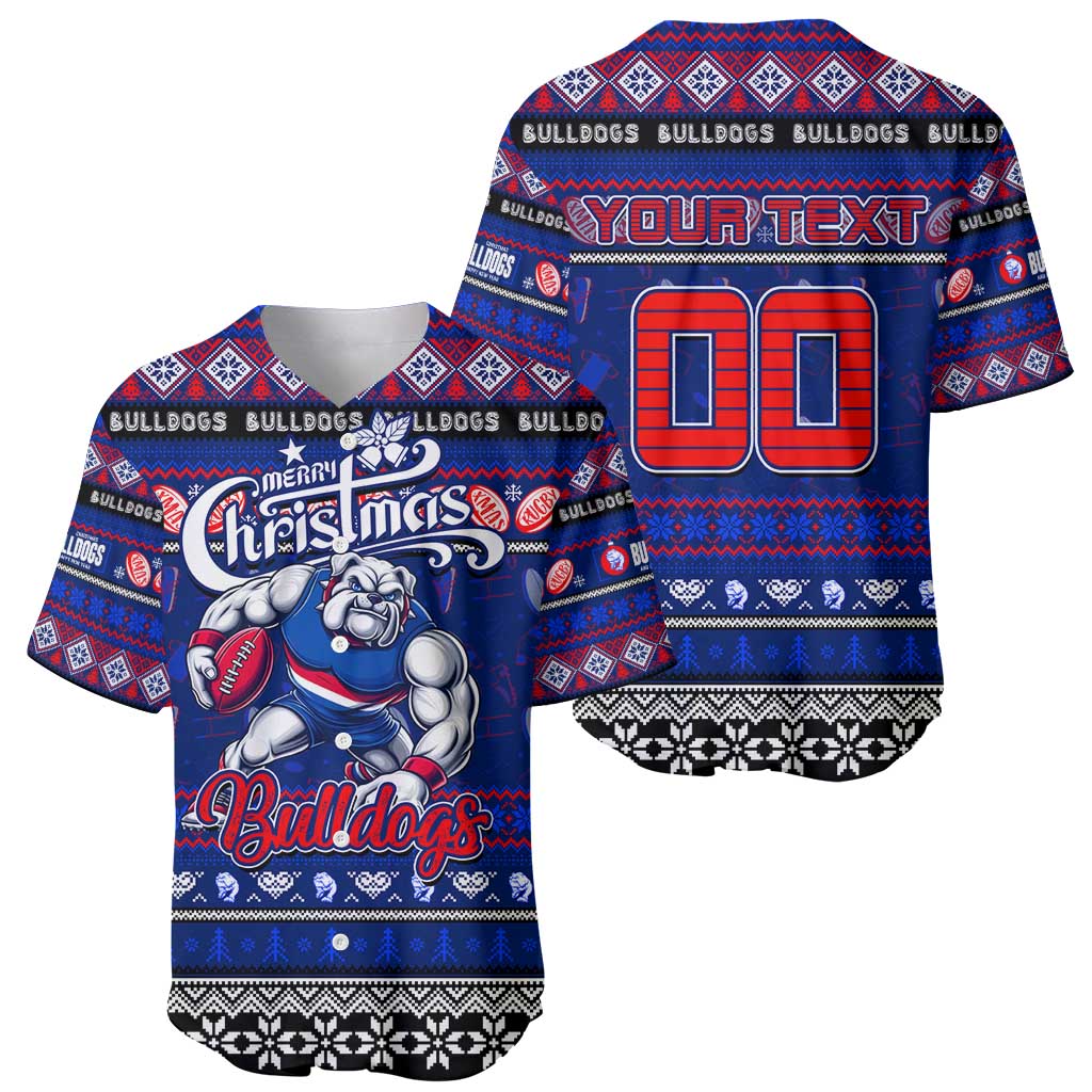 Personalized Bulldogs Rugby Xmas Baseball Jersey Australia AFL Mascot