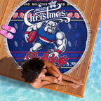Bulldogs Football Xmas Beach Blanket Australia AFL Mascot